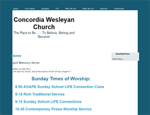 Tablet Screenshot of concordiawesleyan.com